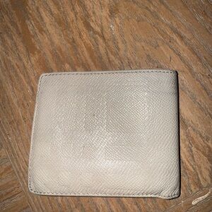 Burberry Cream Leather Wallet